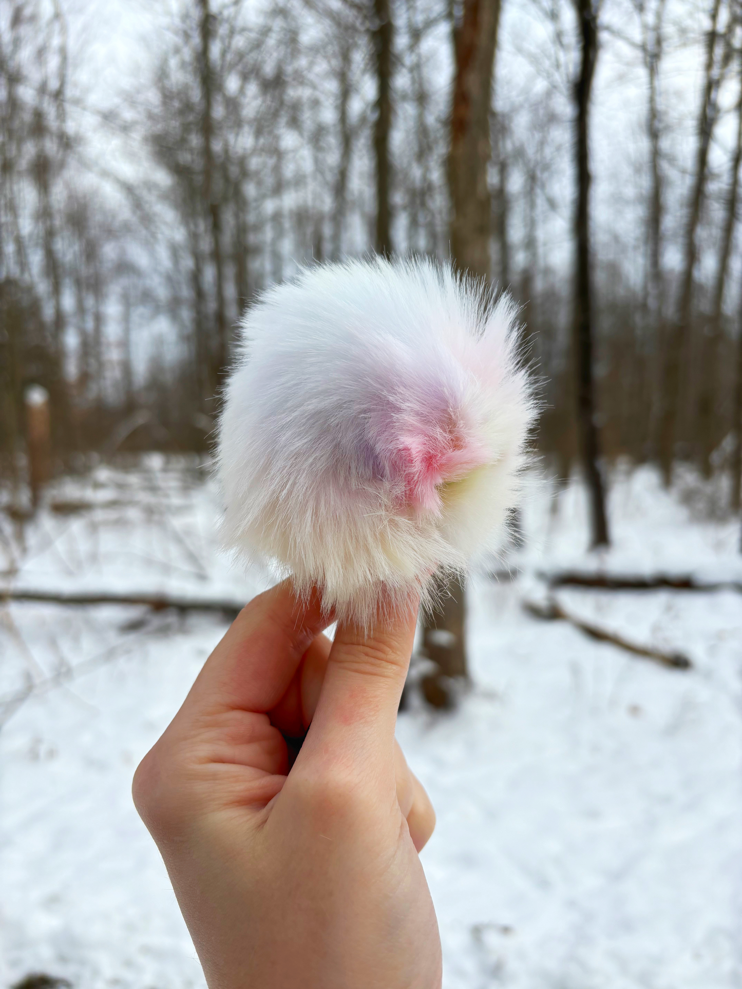 Faux Fur Pastel Pom 5"