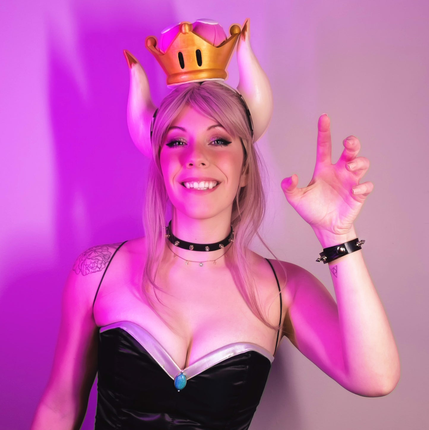 Bowsette Crown & Horns Headpiece Cosplay Custom Made
