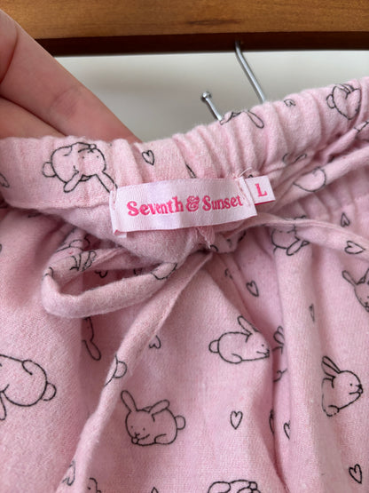 Pink Bunny Pajama Bottoms