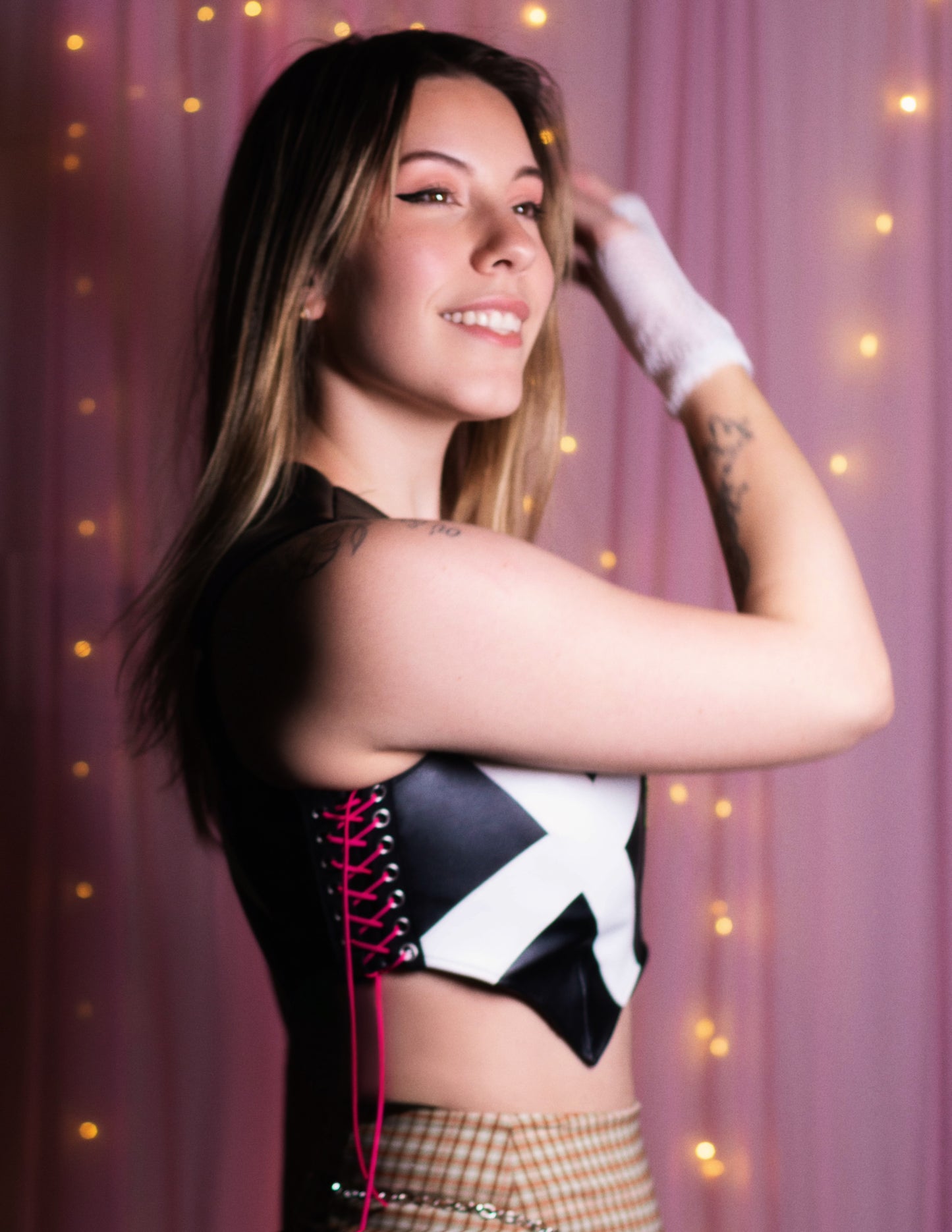 Verosika Faux Leather Crop Top
