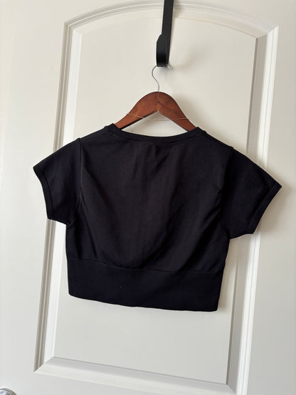 Black Cropped Tee