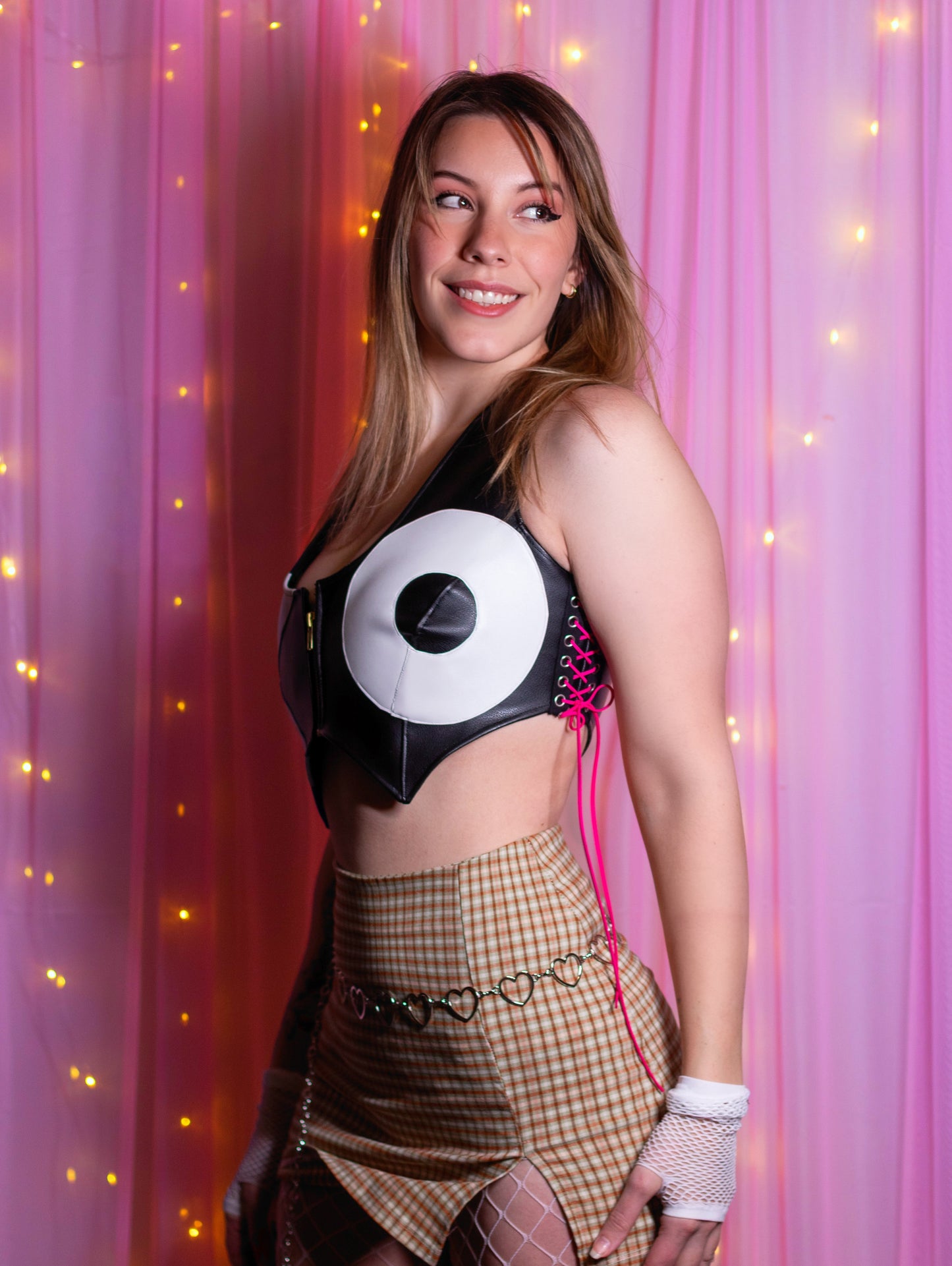 Verosika Faux Leather Crop Top