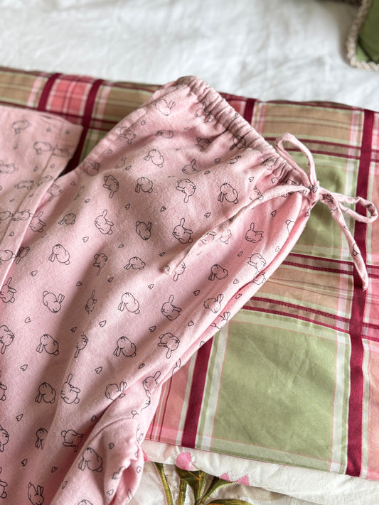 Pink Bunny Pajama Bottoms