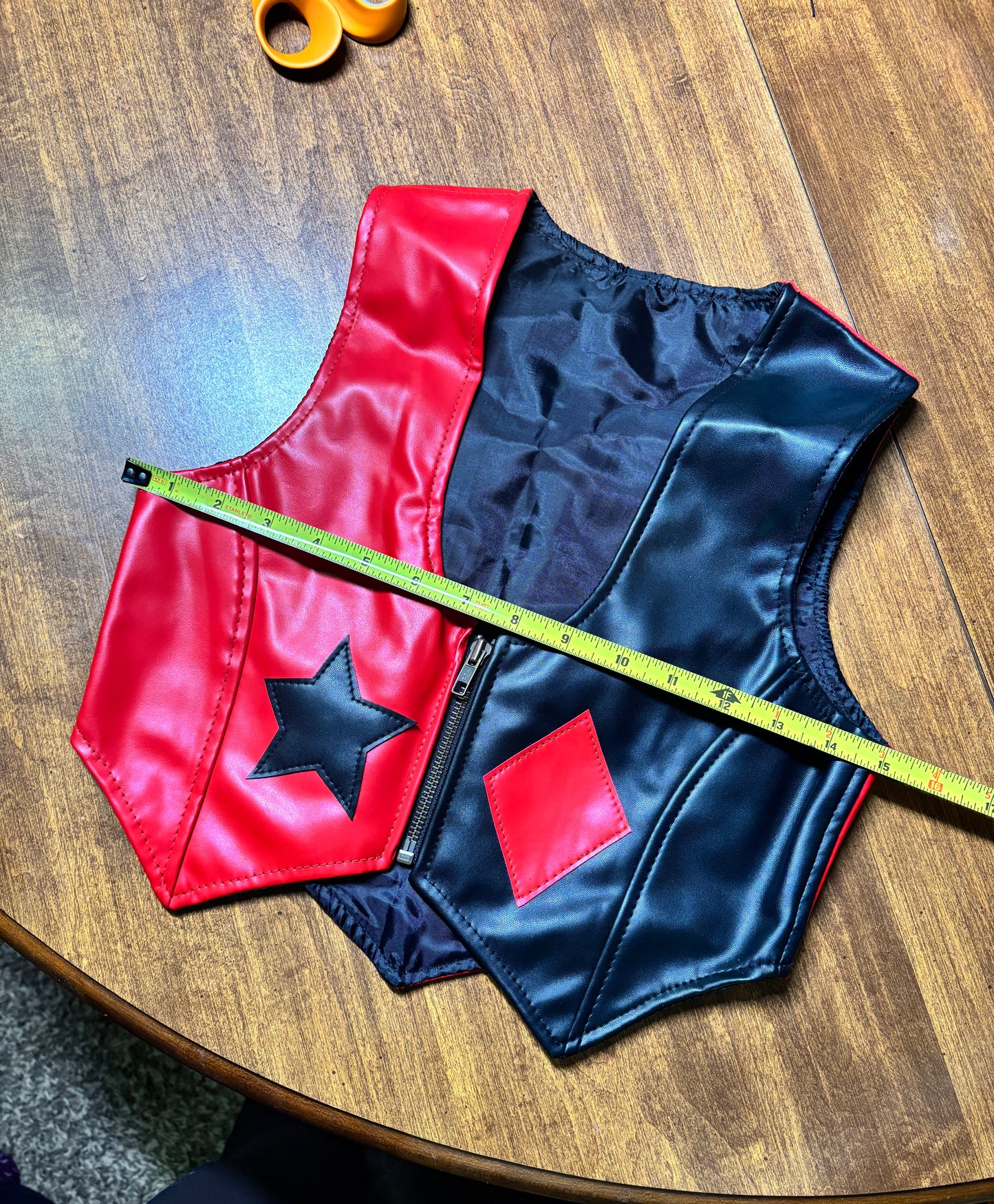 XS/S Harley Quinn Leather Crop Top