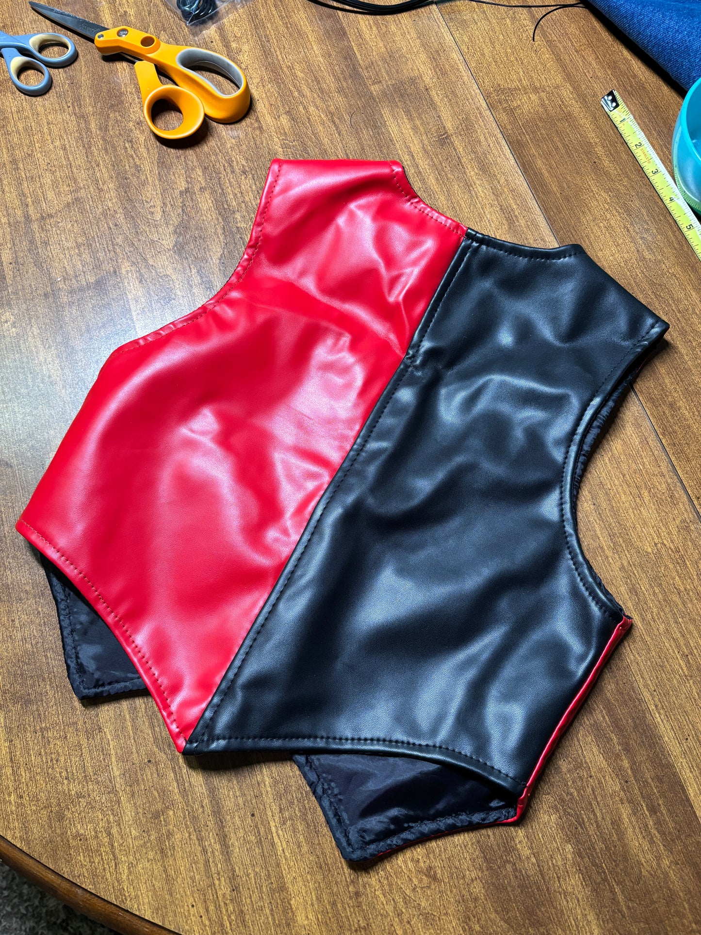 XS/S Harley Quinn Leather Crop Top