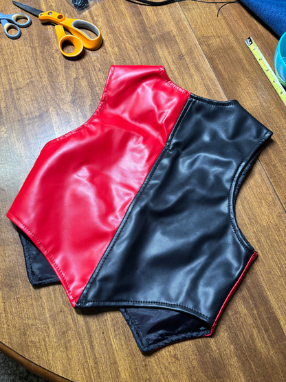 XS/S Harley Quinn Leather Crop Top