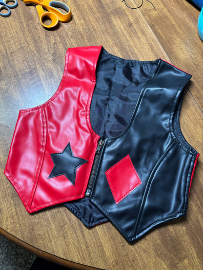 XS/S Harley Quinn Leather Crop Top