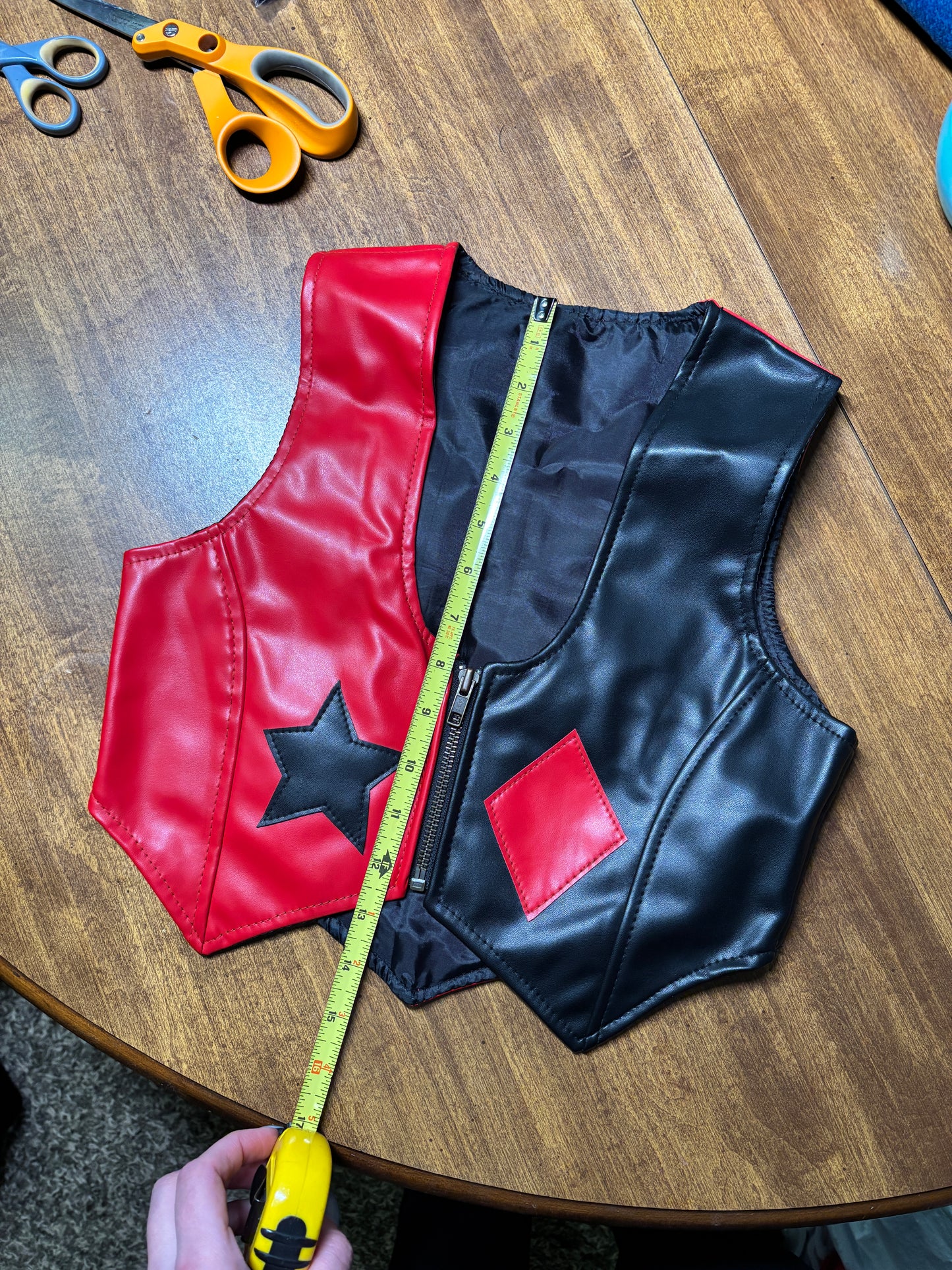 XS/S Harley Quinn Leather Crop Top