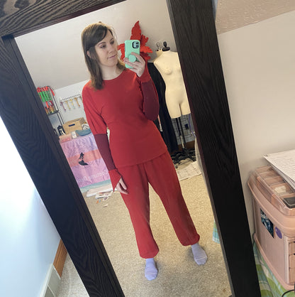 Personal wearing Natalie Vaia's Azula Coosplay base from her avatar the last airbender sewing pattern