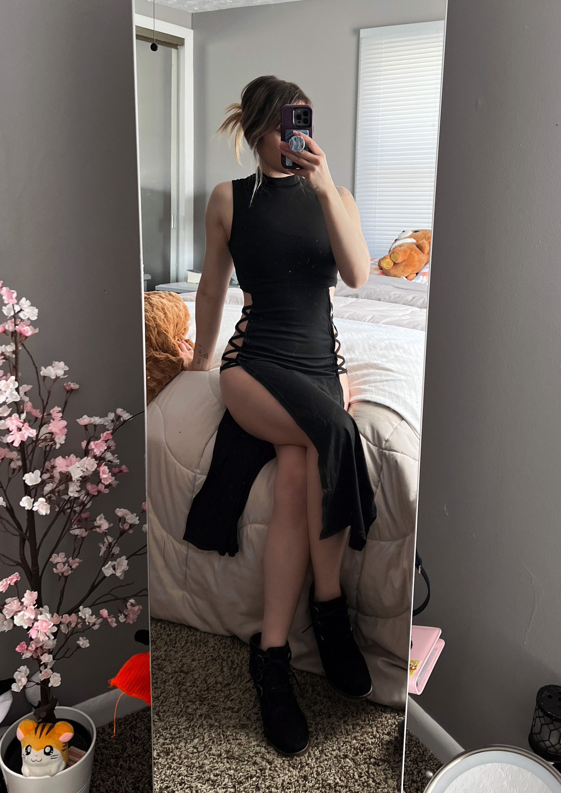 High Neck Strappy Side Cut Out Dress Cosplay Yunkie High Neck Strappy Side Cut Out Dress Cosplay Yunkie